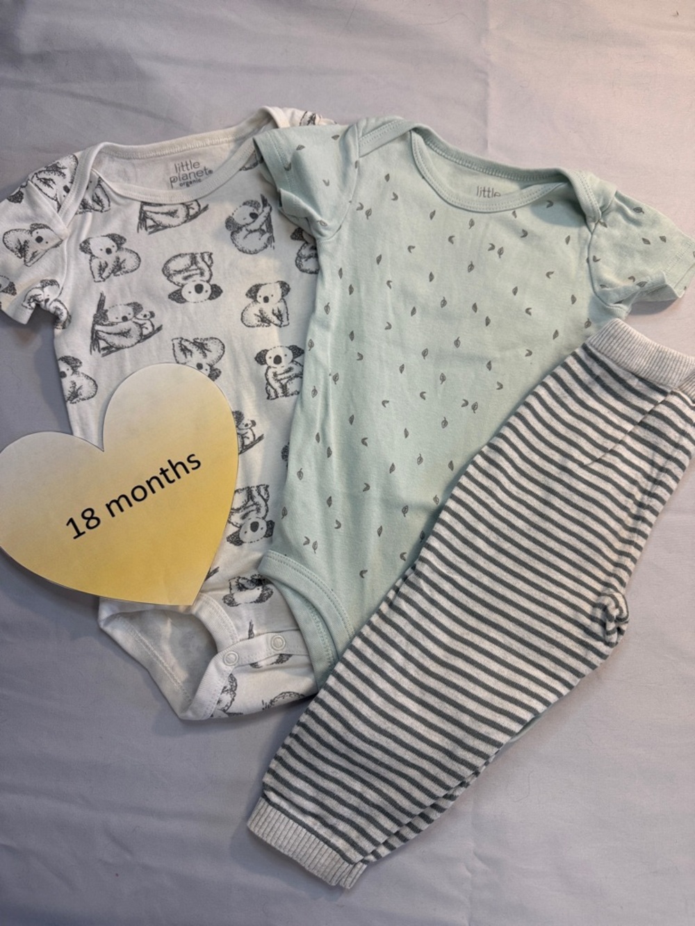 Little Planet - Adorable New Born Baby 3-piece Organic Cotton Outfit Set